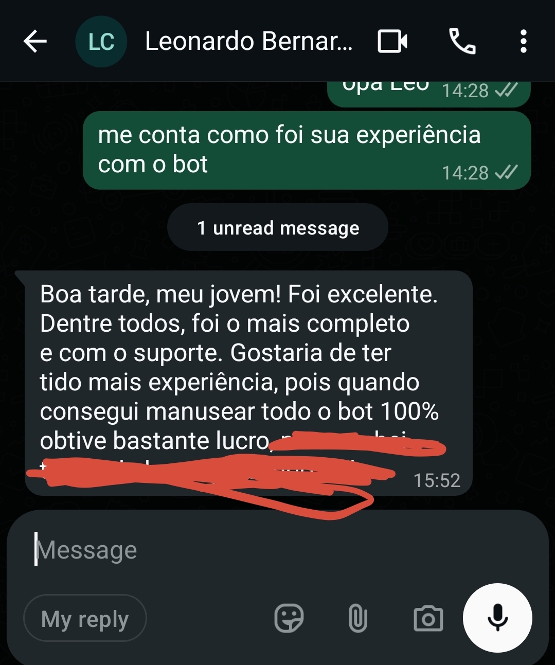 Leonardo Bernardo - Cliente Satisfeito