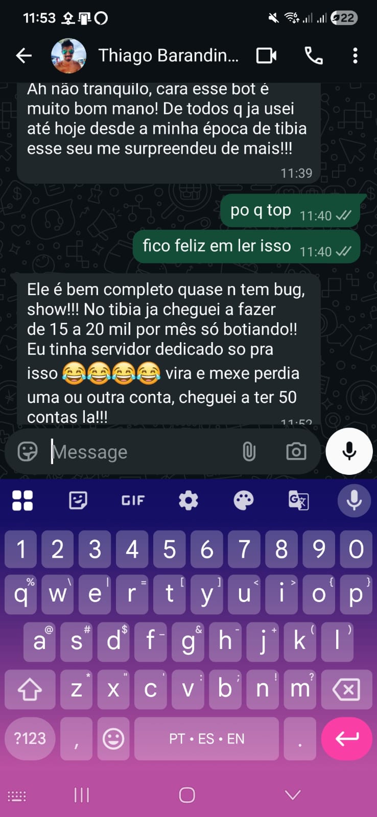 Thiago Barandino - Experienced Botter